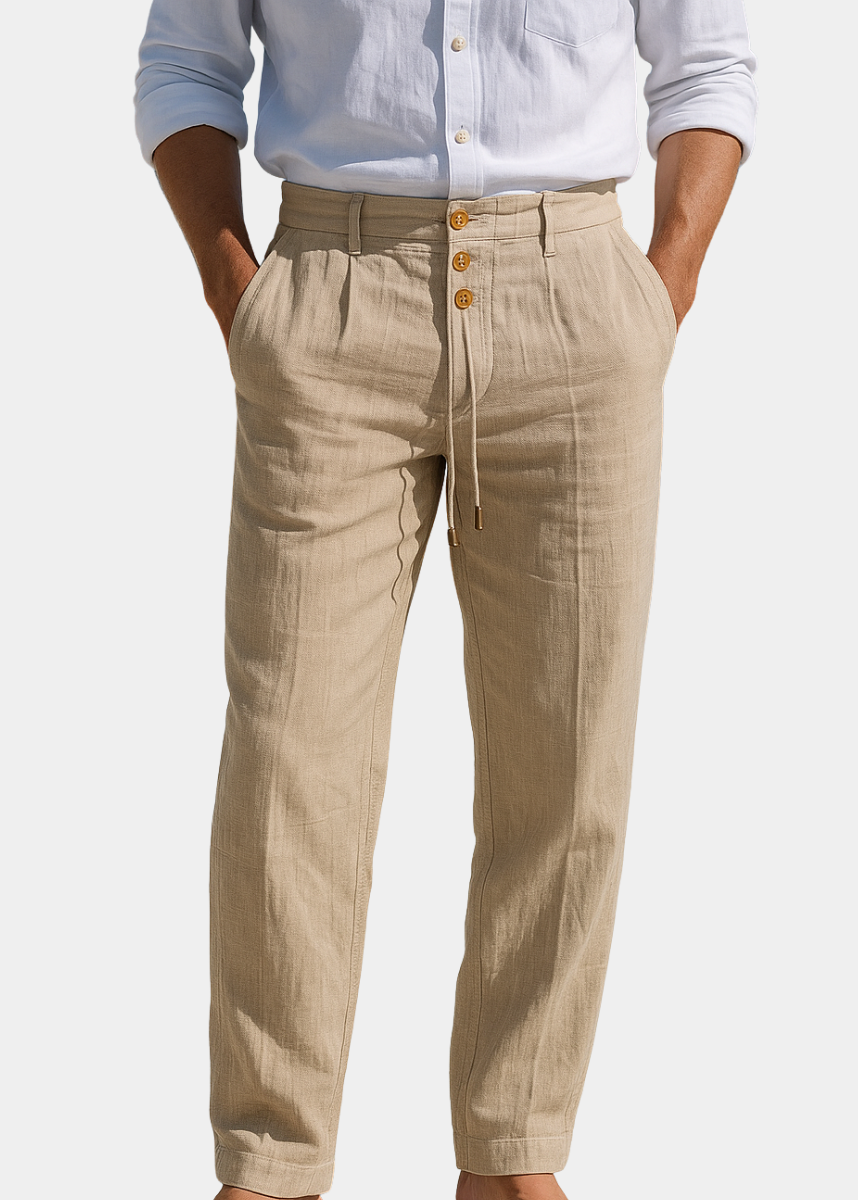 Mirogost | Lekkie lniane Spodnie Na Lato