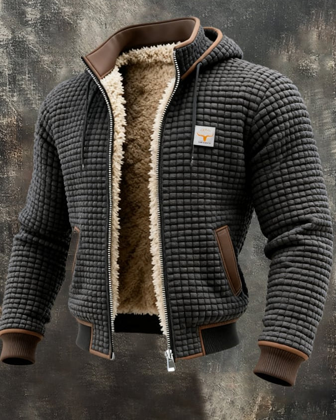 Borys | Elegancki Kurtka Pikowana z Wykończonym Kołnierzem