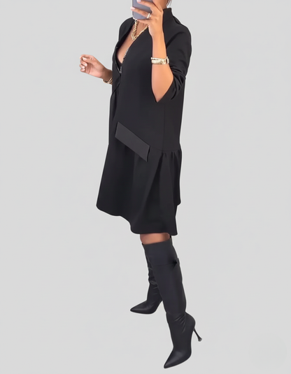 Karola | Sukienka o Kreatywnym Stylu z Dekoltem w Kształcie Litery V