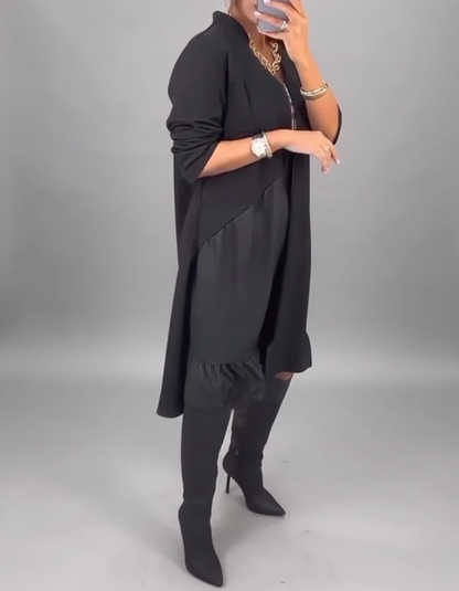 Karola | Sukienka o Kreatywnym Stylu z Dekoltem w Kształcie Litery V