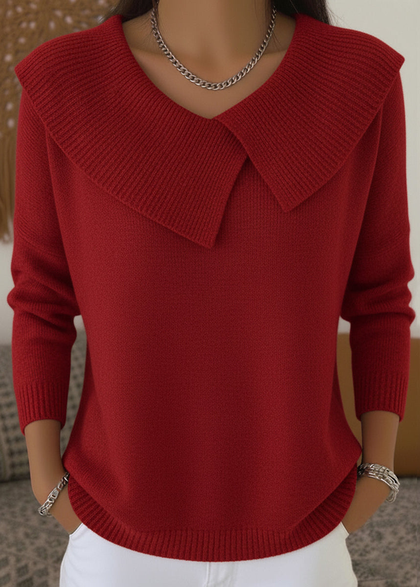 Sabrina – Damski Świąteczny Sweter z Klapą