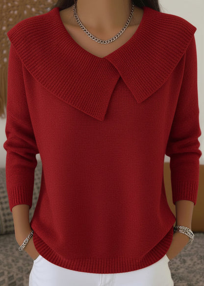 Sabrina – Damski Świąteczny Sweter z Klapą