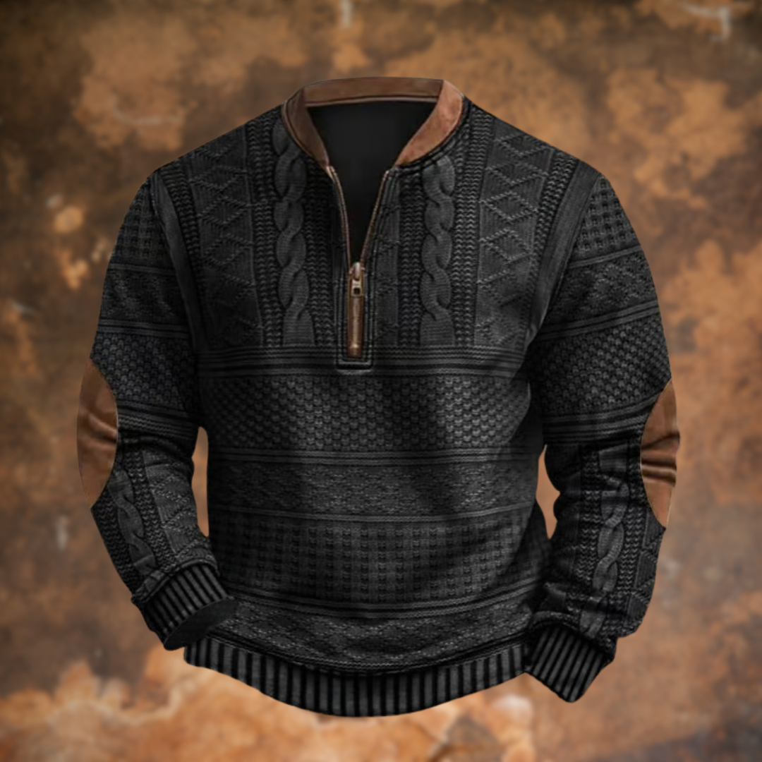 Luca | Sweter Zip Retro