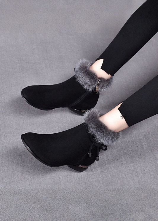 Alexa | Miękkie Skórzane Botki Na Średnim Obcasie – Eleganckie, Wygodne i Idealne Na Jesień i Zimę