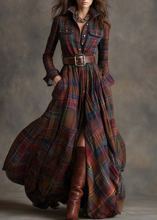 Hanna | Retro Długa Sukienka Maxi