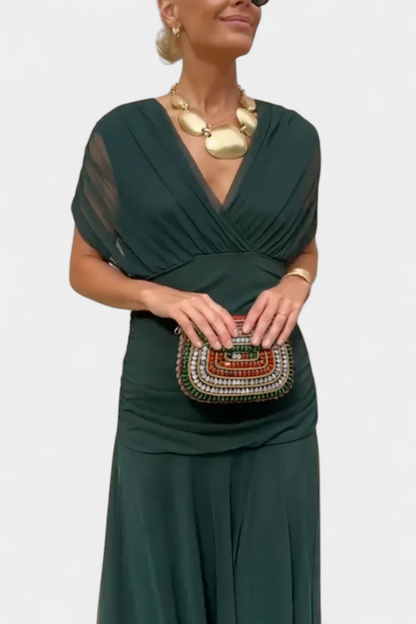 Eloria | Elegancka Sukienka Damska | Długa Sukienka w Kwiaty, Romantyczna