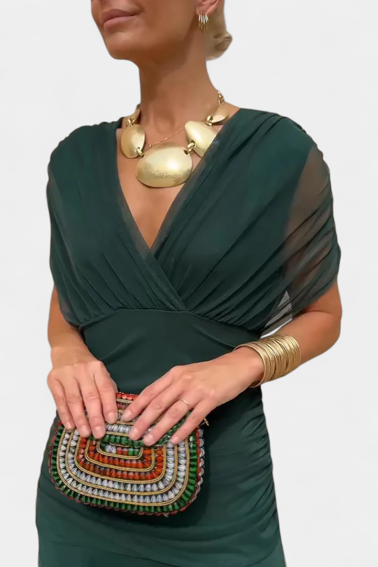 Eloria | Elegancka Sukienka Damska | Długa Sukienka w Kwiaty, Romantyczna